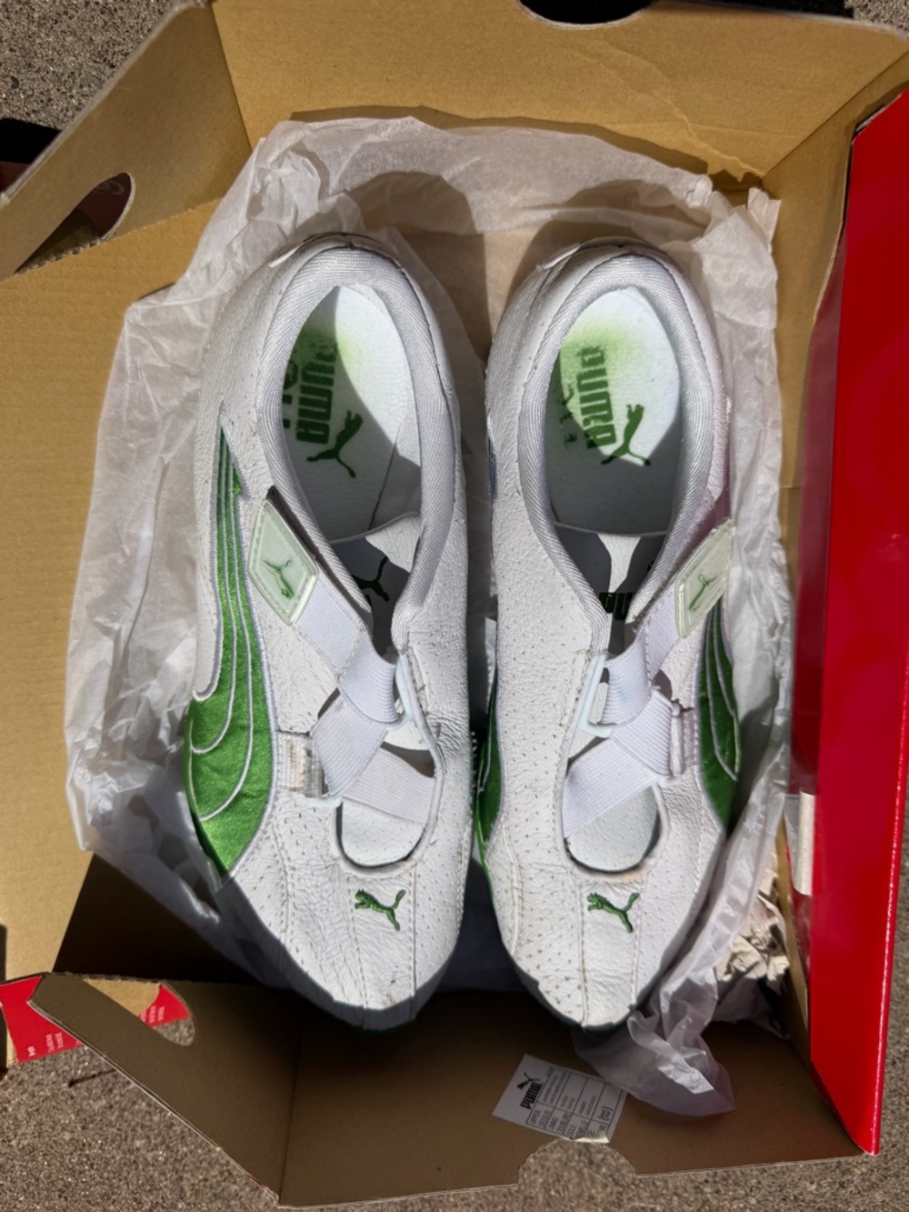 Wmn Sz 7.5 ~ RARE ~ PUMA™ CELL  Training 'White, Emerald'  181685 12 ~ EUC